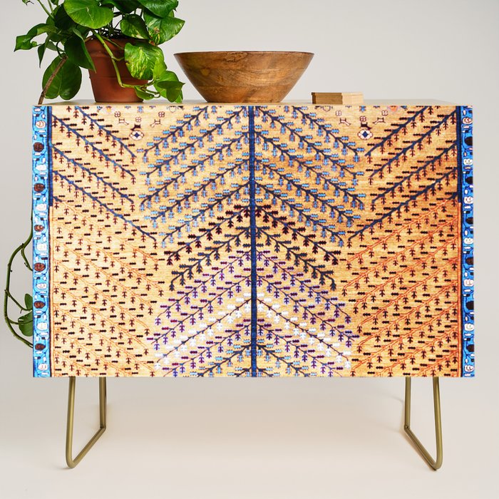 Amritsar Floral Garden Persian Rug Print Credenza Gallery Image 1