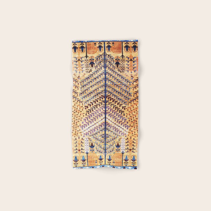 Amritsar Floral Garden Persian Rug Print Bath Towel Gallery Image 1