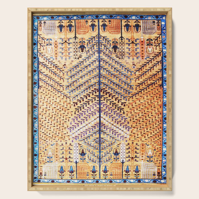 Amritsar Floral Garden Persian Rug Print Serving Tray Gallery Image 1