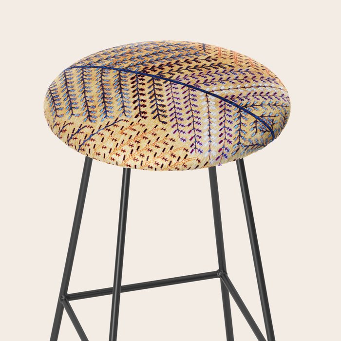 Amritsar Floral Garden Persian Rug Print Stool Gallery Image 2