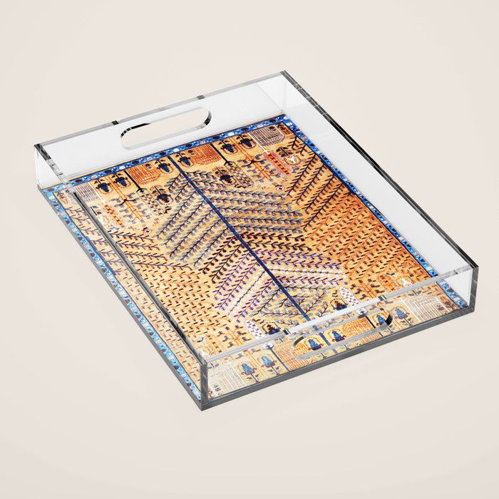 Amritsar Floral Garden Persian Rug Print Acrylic Tray Gallery Image 1