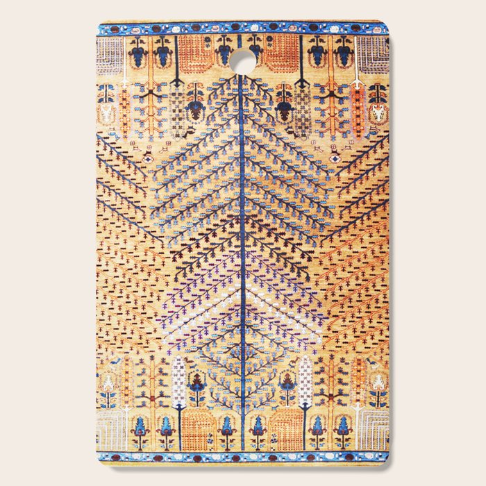 Amritsar Floral Garden Persian Rug Print Cutting Board Gallery Image 1