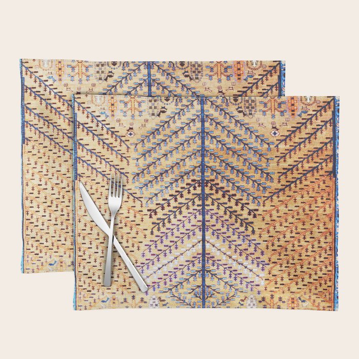 Amritsar Floral Garden Persian Rug Print Placemat Gallery Image 1