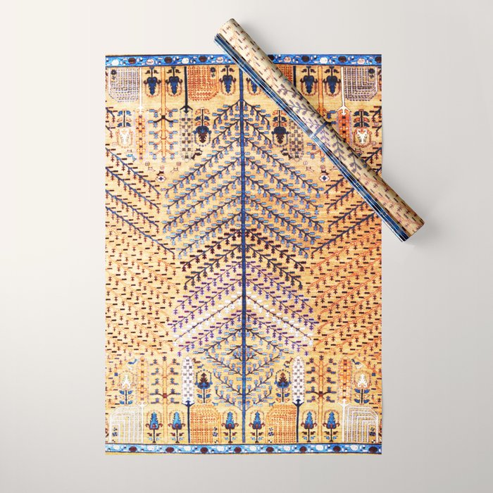 Amritsar Floral Garden Persian Rug Print Wrapping Paper Gallery Image 1