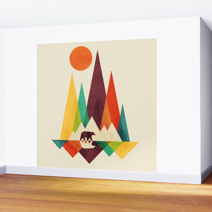 Bear In Whimsical Wild Wall Mural Gallery Image 2