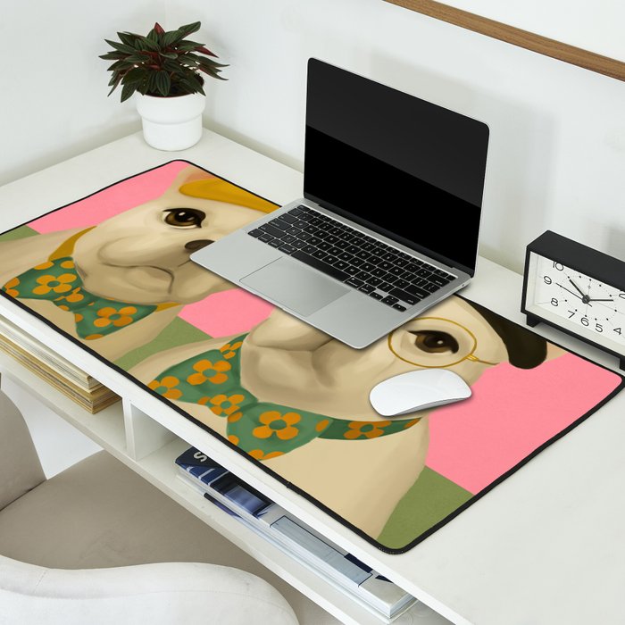 French Bulldogs at Breakfast Cafe Desk Mat Gallery Image 2