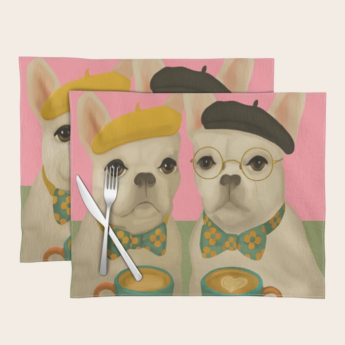 French Bulldogs at Breakfast Cafe Placemat Gallery Image 1