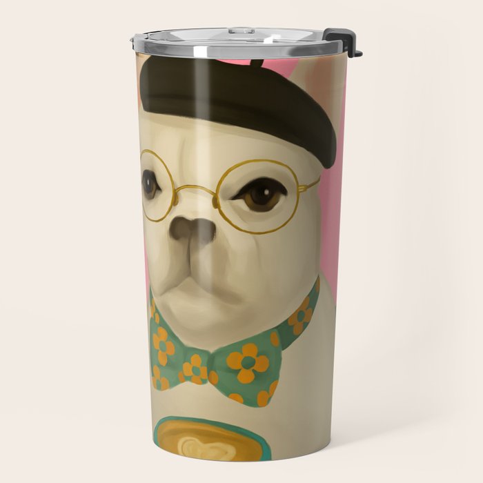 French Bulldogs at Breakfast Cafe Travel Mug Gallery Image 2
