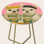French Bulldogs at Breakfast Cafe Side Table Gallery Image 2