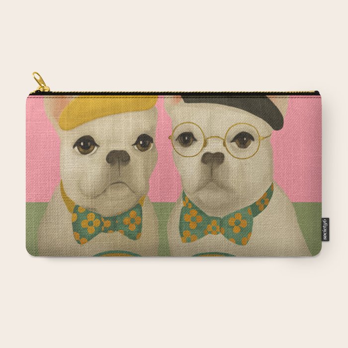 French Bulldogs at Breakfast Cafe Carry All Pouch Gallery Image 2