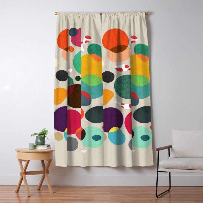 Lotus in koi pond Window Curtain Gallery Image 5