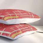 Mid-Century Modern Kinetikos Pattern in Retro Red Gold Celadon Pillow Sham Gallery Image 3