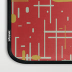 Mid-Century Modern Kinetikos Pattern in Retro Red Gold Celadon Laptop Sleeve Gallery Image 3