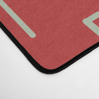 Mid-Century Modern Kinetikos Pattern in Retro Red Gold Celadon Desk Mat Gallery Image 4