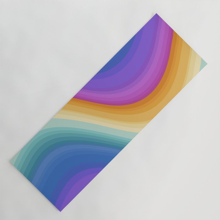 Wavy Stripes XVI - Ombre Rainbow Yoga Mat Gallery Image 1