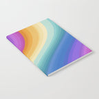 Wavy Stripes XVI - Ombre Rainbow Notebook Gallery Image 2
