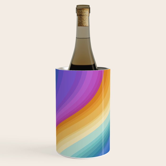 Wavy Stripes XVI - Ombre Rainbow Wine Chiller Gallery Image 1