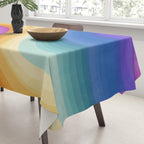 Wavy Stripes XVI - Ombre Rainbow Tablecloth Gallery Image 3