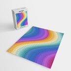 Wavy Stripes XVI - Ombre Rainbow Jigsaw Puzzle Gallery Image 2