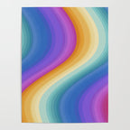 Wavy Stripes XVI - Ombre Rainbow Poster Gallery Image 4