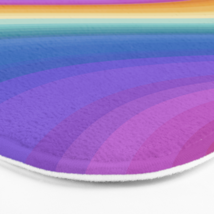 Wavy Stripes XVI - Ombre Rainbow Bath Mat Gallery Image 3