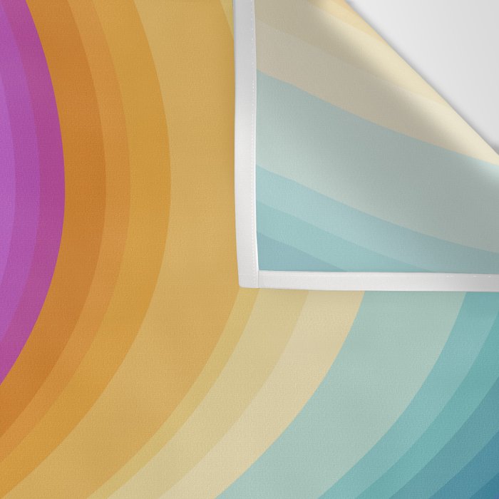 Wavy Stripes XVI - Ombre Rainbow Wall Tapestry Gallery Image 3