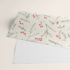 Christmas Pine and Berries Neutral Wrapping Paper Gallery Image 2