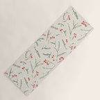 Christmas Pine and Berries Neutral Yoga Mat Gallery Image 1