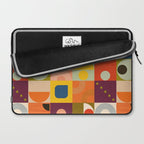 Vibrant Geometric Squares and Circles Pattern - Modern Craft Laptop Sleeve Gallery Image 2