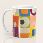 Vibrant Geometric Squares and Circles Pattern - Modern Craft Coffee Mug Gallery Image 3
