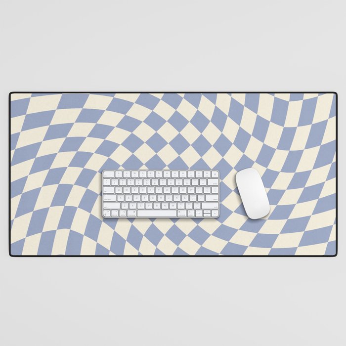 Sky Blue Checker Desk Mat Gallery Image 1
