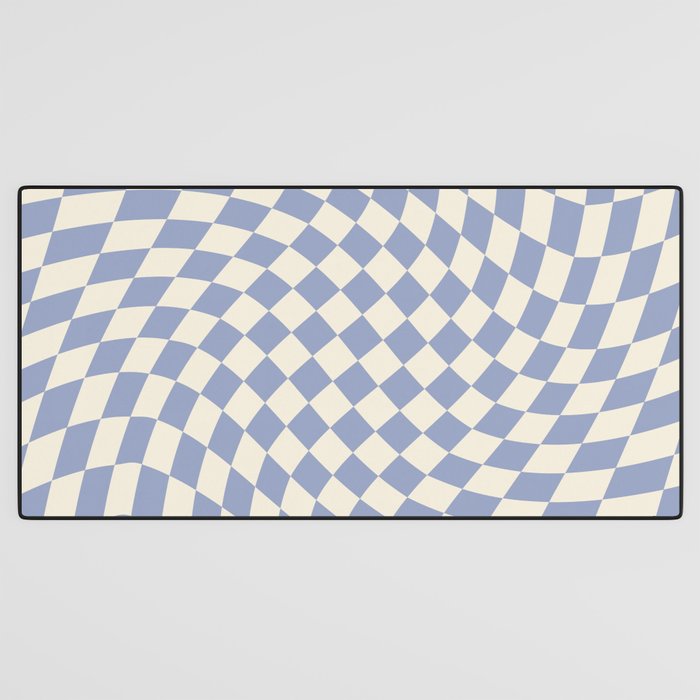 Sky Blue Checker Desk Mat Gallery Image 3