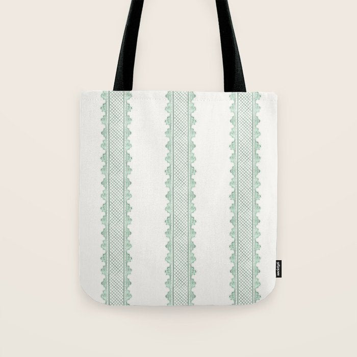 Clarabelle Stripe I Emerald Tote Bag Gallery Image 1