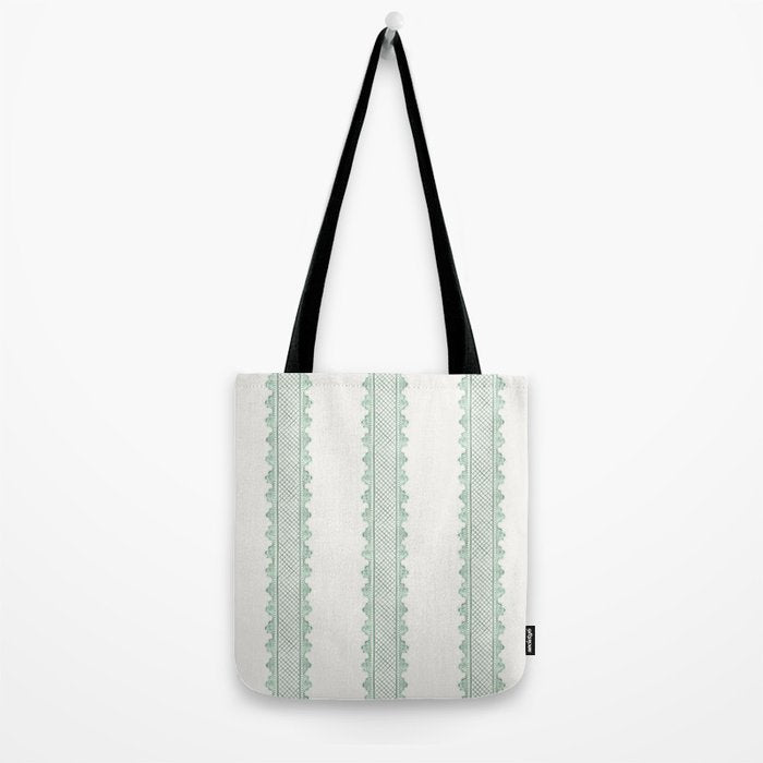 Clarabelle Stripe I Emerald Tote Bag Gallery Image 2