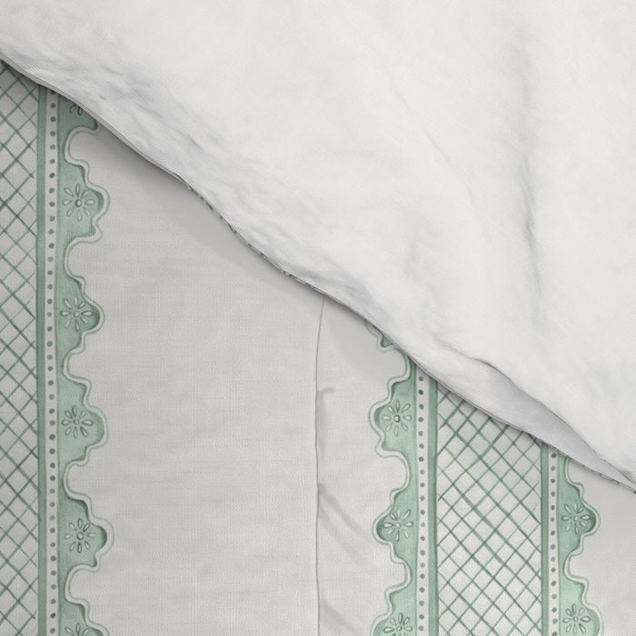 Clarabelle Stripe I Emerald Comforter Gallery Image 4
