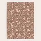 Dreamy Victorian Flower Pattern on Mocha Mousse Poster Gallery Image 4