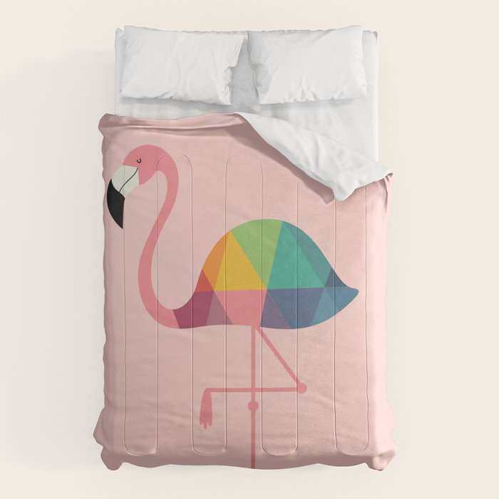 Rainbow Flamingo Comforter Gallery Image 6