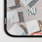 Aerial Beach Umbrellas Print, Coastal Beach Print, Aerial Photography, Ocean Waves Print, Sea Print, Modern Home Decor, Art Print Laptop Sleeve Gallery Image 3