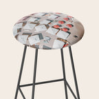 Aerial Beach Umbrellas Print, Coastal Beach Print, Aerial Photography, Ocean Waves Print, Sea Print, Modern Home Decor, Art Print Stool Gallery Image 2