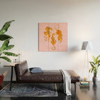 Three fierce tigers Wood Wall Art Gallery Image 2