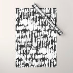Inky Inverse Black and White Wrapping Paper Gallery Image 1