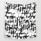 Inky Inverse Black and White Wall Tapestry Gallery Image 4