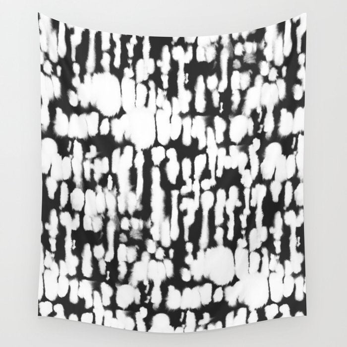 Inky Inverse Black and White Wall Tapestry Gallery Image 4