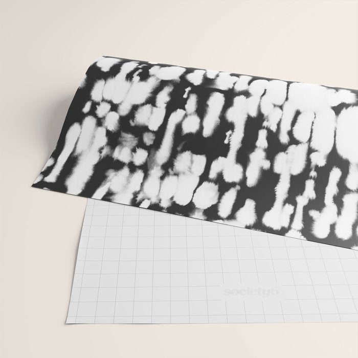 Inky Inverse Black and White Wrapping Paper Gallery Image 2