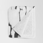 Inky Inverse Black and White Throw Blanket Gallery Image 3
