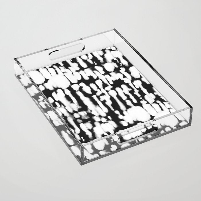 Inky Inverse Black and White Acrylic Tray Gallery Image 1