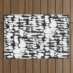 Inky Inverse Black and White Outdoor Rug Gallery Image 1