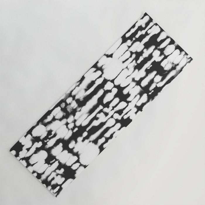 Inky Inverse Black and White Yoga Mat Gallery Image 1