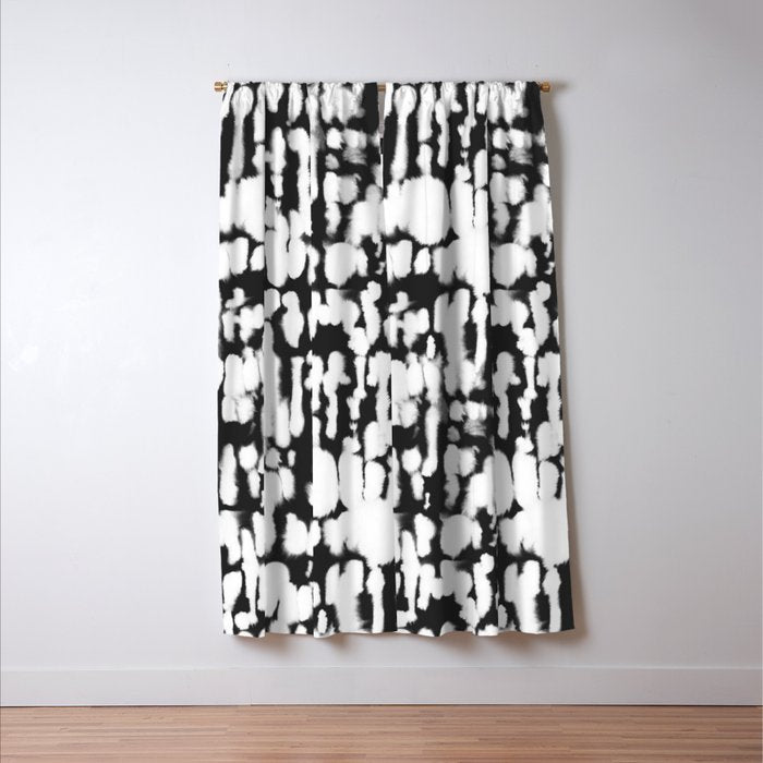 Inky Inverse Black and White Window Curtain Gallery Image 3
