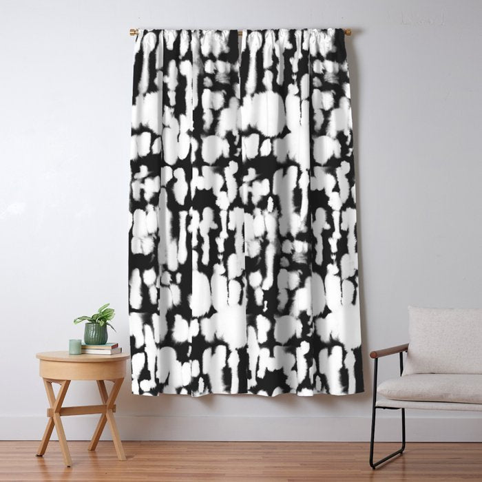 Inky Inverse Black and White Window Curtain Gallery Image 5